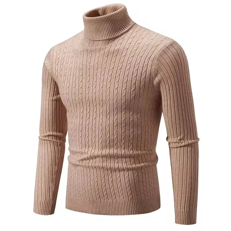 Laurits | Elegant kabelstrikket rullekravesweater