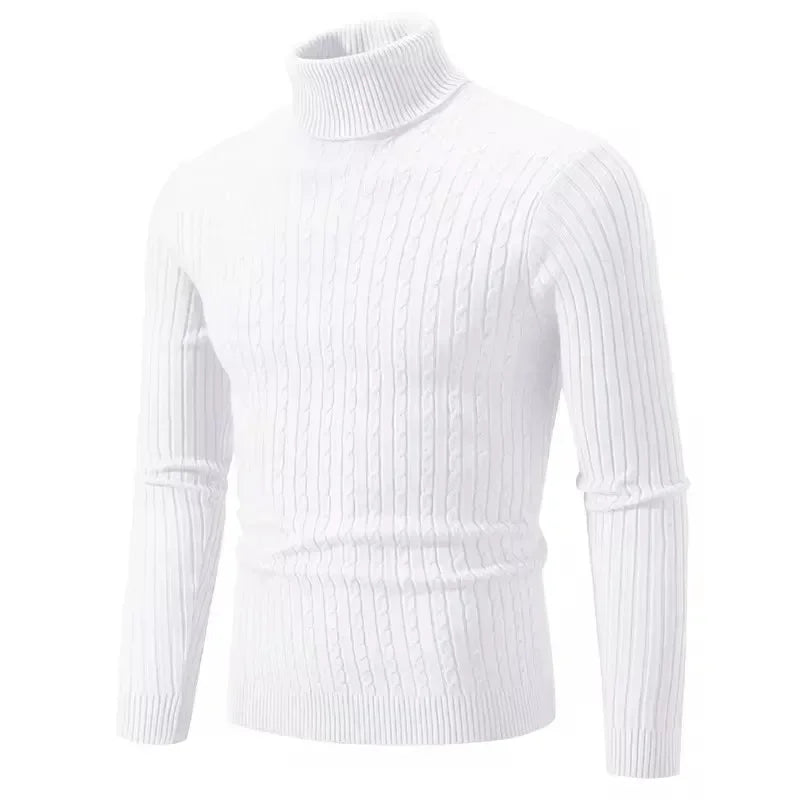 Laurits | Elegant kabelstrikket rullekravesweater