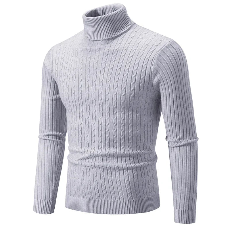 Laurits | Elegant kabelstrikket rullekravesweater