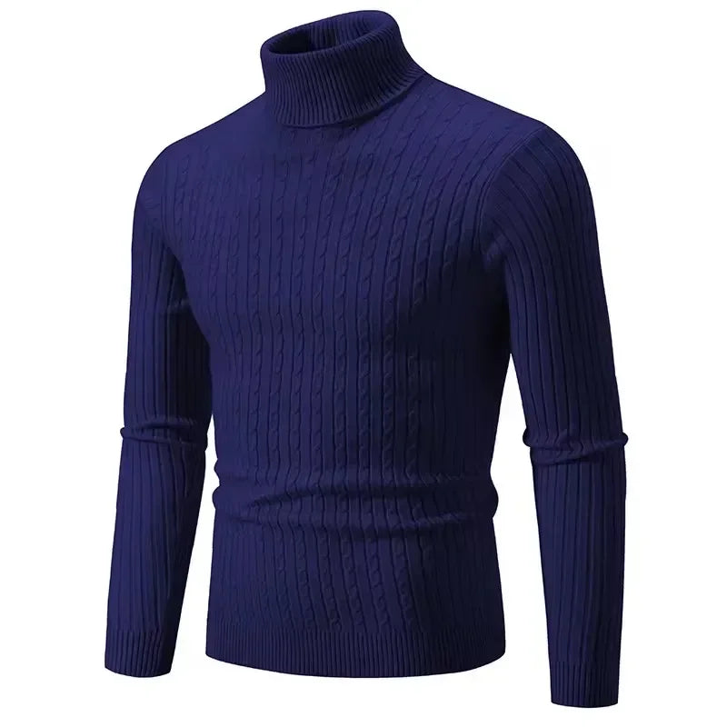 Laurits | Elegant kabelstrikket rullekravesweater