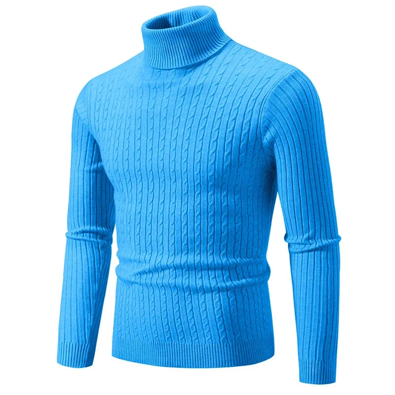 Laurits | Elegant kabelstrikket rullekravesweater