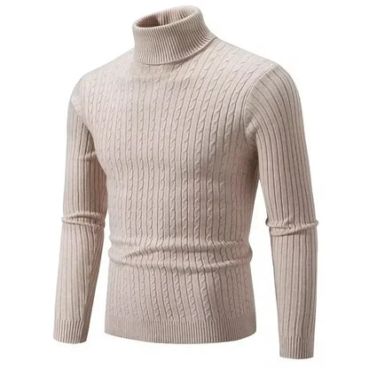 Laurits | Elegant kabelstrikket rullekravesweater