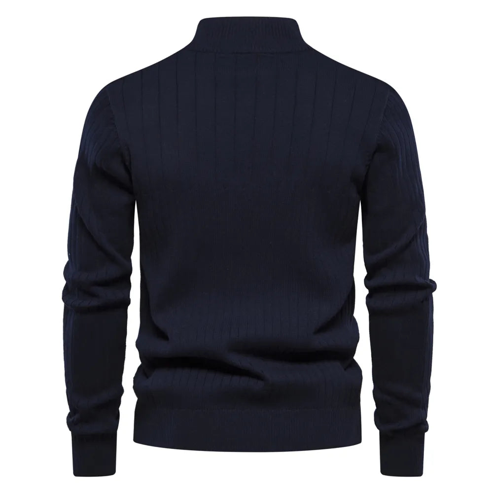 Kurt™ - Strikket sweater med lynlås