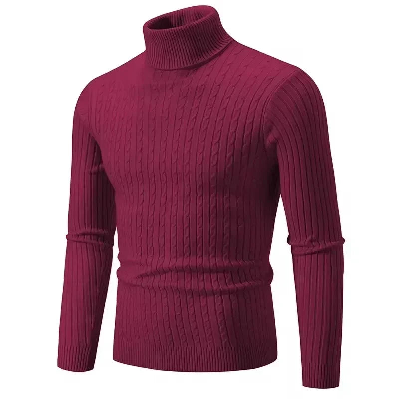 Laurits | Elegant kabelstrikket rullekravesweater