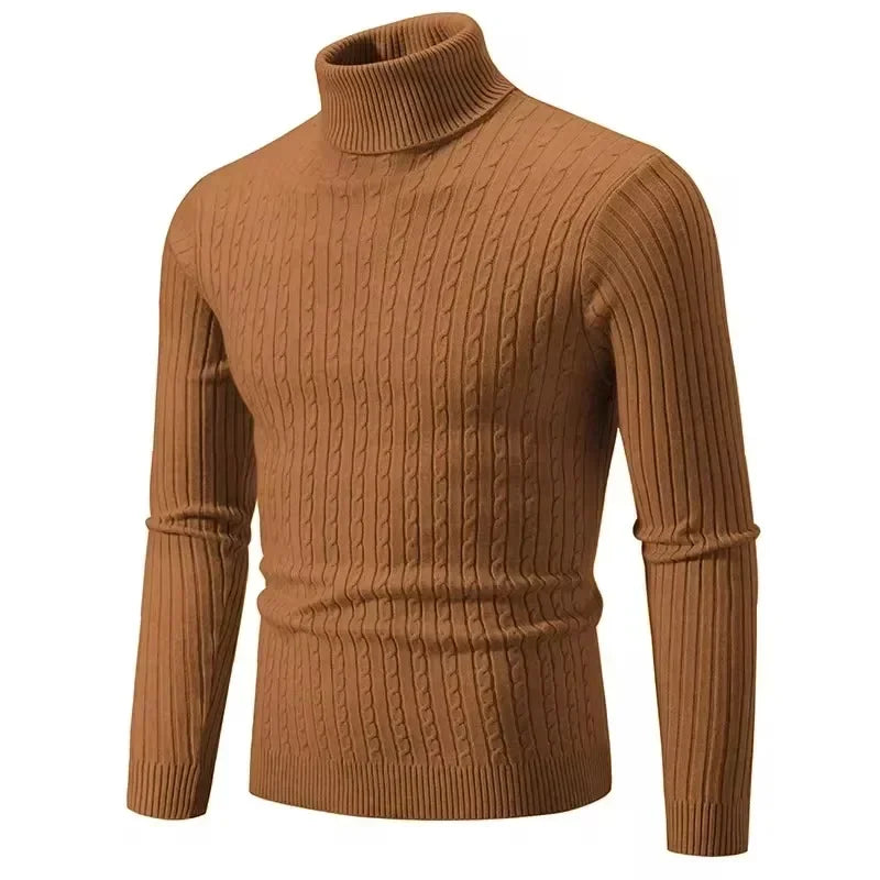 Laurits | Elegant kabelstrikket rullekravesweater