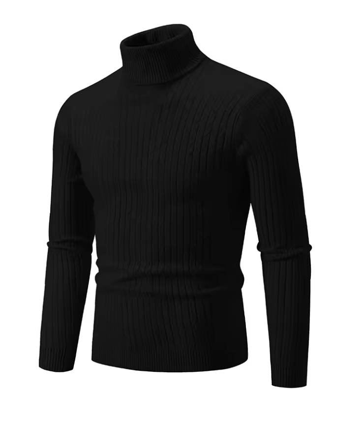 Laurits | Elegant kabelstrikket rullekravesweater