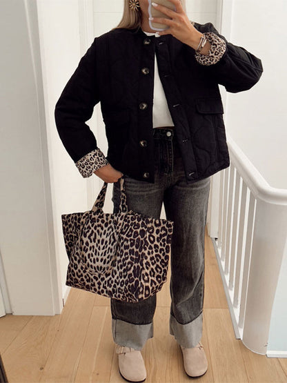 Nika™ | Frakke med Leopardprint For