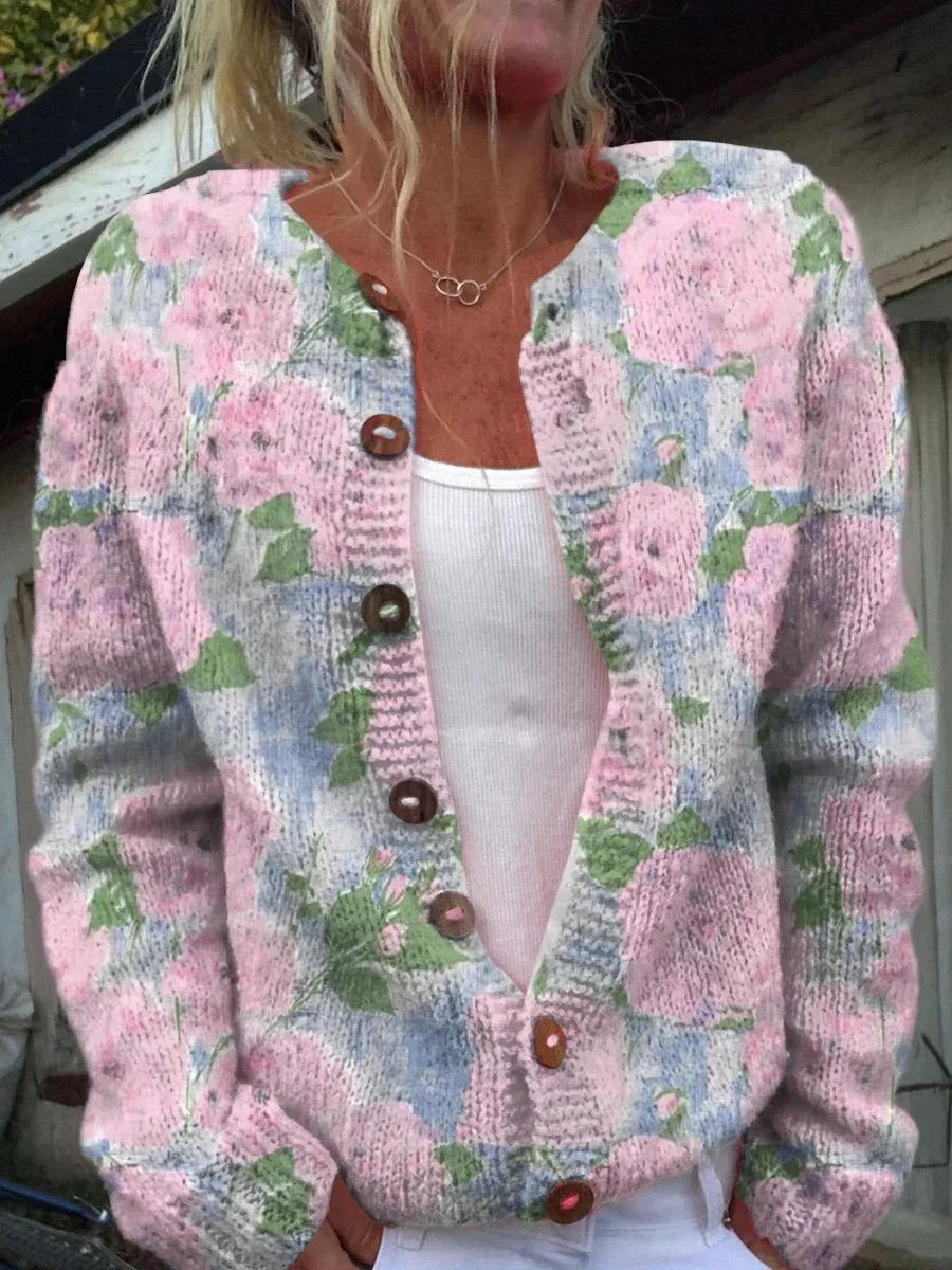 Liva ™ | Stilfuld cardigan med blomsterprint